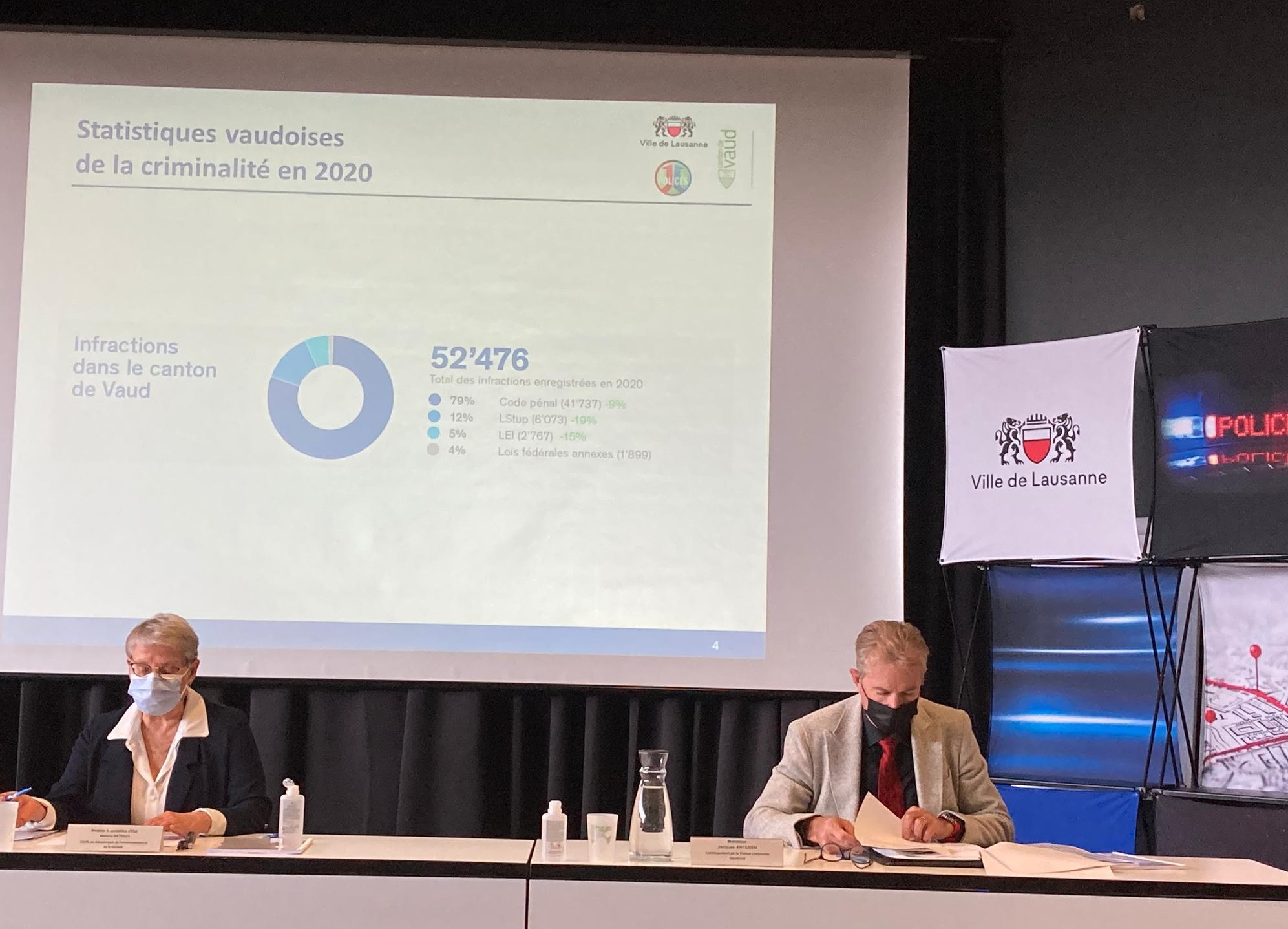 Infractions aussi en baisse dans le canton de Vaud